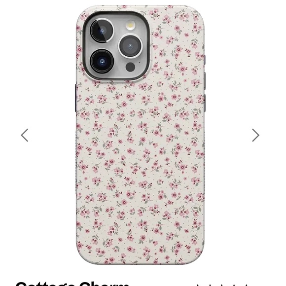 Cottage Charm Floral Phone Case - White and Pink - Picture 2 of 4